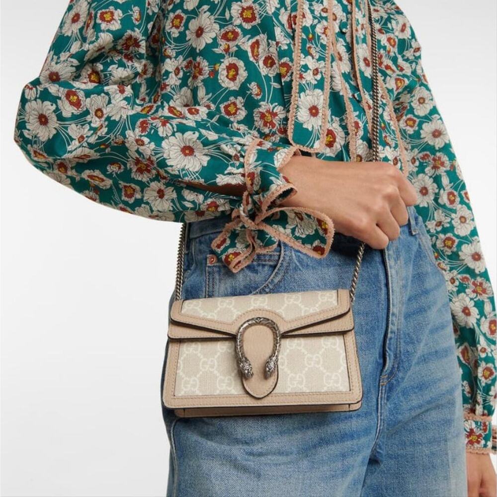 GUCCU Dionysus super mini GG logo crossbody bag - Picture 2 of 5